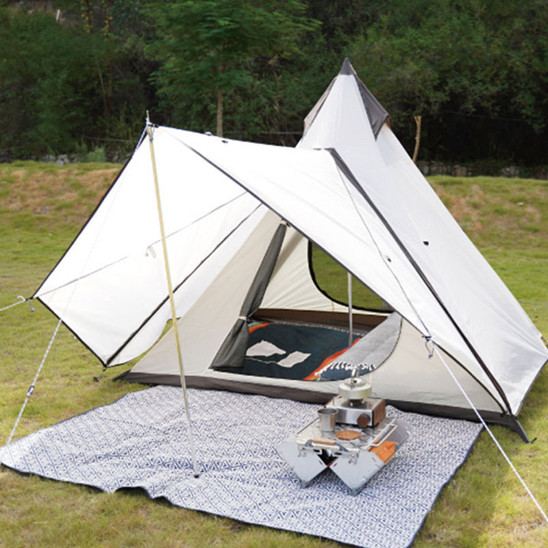 Tienda de pirámide india liviana para acampar a prueba de lluvia