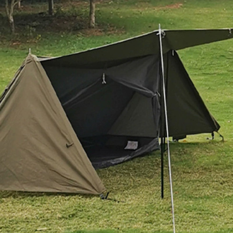 Carpa de refugio verde al aire libre del ejército