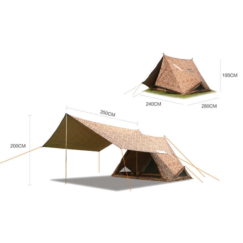 Tienda de campamento de camuflaje al aire libre